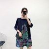 Pleated Large Print Dress 2020 Spring New Women's Loose Pleated A-line Dress