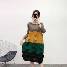 Autumn Winter Women Pleated Fashion New Tidal Loose Big Size Dress