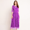 Medium-sleeve Lace Pleated Lady Elegant Fancy Fashion New Spring Summer Dress