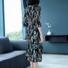 Spring Women Pleated Fashion New Print Tidal Lady Elegant Dress