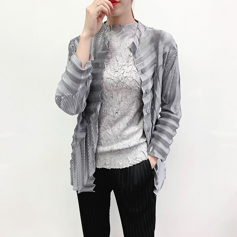 Pleated Outerwear Women's Spring 2020 New Loose Large Pleats Jacket