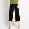 Women Pleated Loose Fashion New Solid Color Casual Lady Elegant Wide Legging Trousers Pants