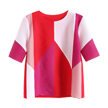 Spring Summer New Round Neck Medium Sleeve Loose Print Women's T-shirt