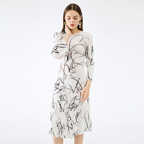 Pleated Minority Abstract Dress New Women's Dress In 2021