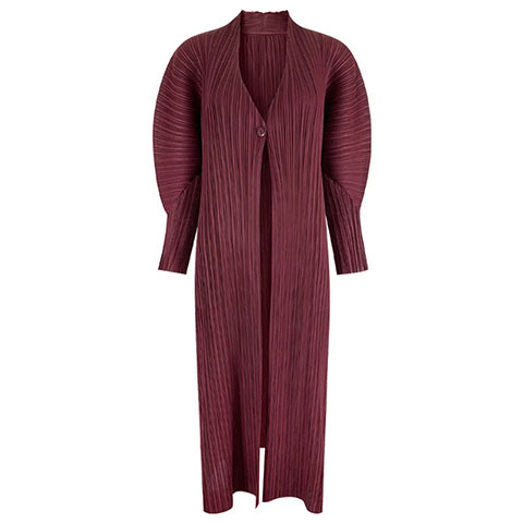 2021 New One Button A-line Loose Long Women's Windbreaker Pleated Coat