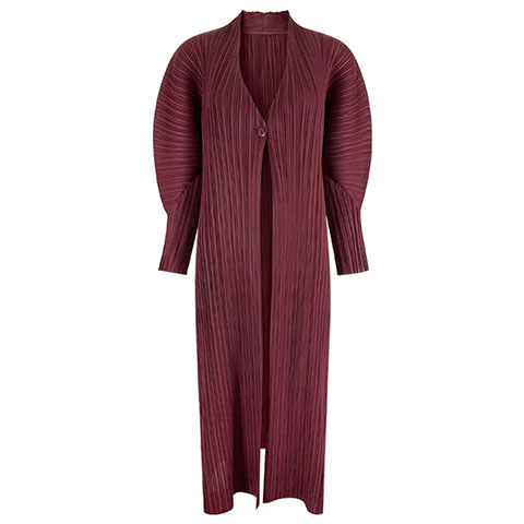 2021 New One Button A-line Loose Long Women's Windbreaker Pleated Coat