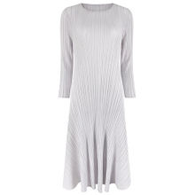 2021 Spring New Women's Korean Women's Solid Round Neck Dress French Temperament Slim Pleated Dress