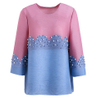 Spring And Summer Foreign Style T-shirt Women's Loose Medium Length 2021 New Fashion Simple Color Blouse