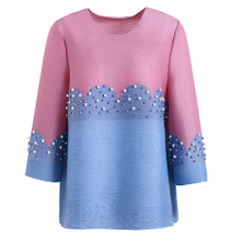 Spring And Summer Foreign Style T-shirt Women's Loose Medium Length 2021 New Fashion Simple Color Blouse