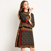 Women Pleated Fashion New Loose Tidal Print High End Lady Big Size Dress