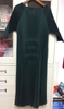 Women Pleated Sleeve Static Dresses Vertical Striped Loose Leisure Mom Dresses