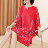 Summer 2020 Trend Women Printed Beaded Dress New Loose Pleated Dress