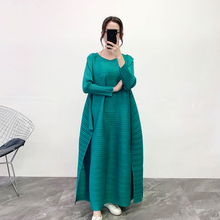 Spring Women Pleated Fashion New Tidal Big Size Loose Pleated Dress