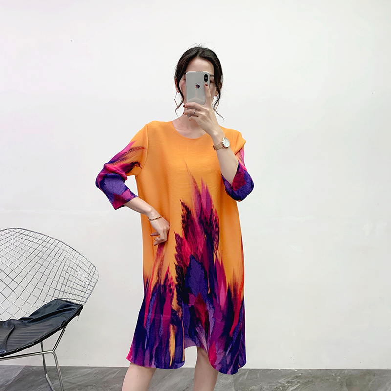Spring 2020 Women Pleated Dress Oversized New Dress