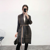 Women Fold Windbreaker Spring New Fashion Coat Scarf Collar Pleated Trend Jacket