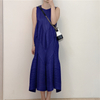 Autumn Women Pleated Fashion New Tidal Dress Big Size Sleeveless Dress