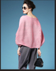 New Arrival Women Pletaed Casual Lady Solid Color O-neck Batwing Sleeve Pullover Blouse Shirts