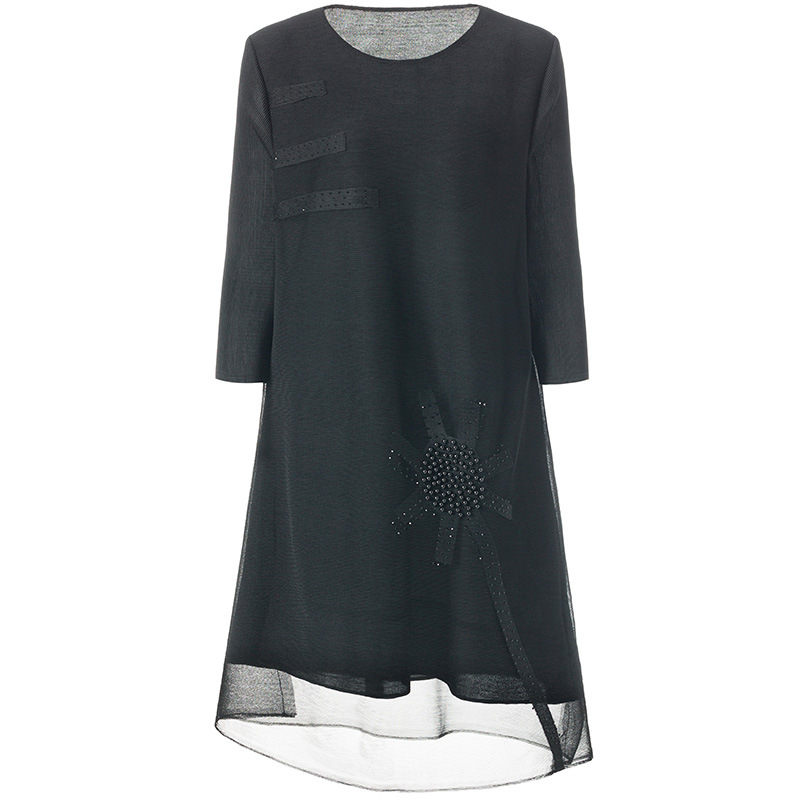 Women Embroidered Beaded Large Pleated Dress 2020 Spring New Loose Dress