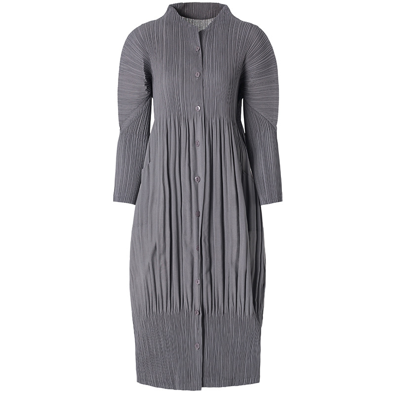 Spring Women Pleated Fashion New Tidal Lady Elegant Big Size Dresses