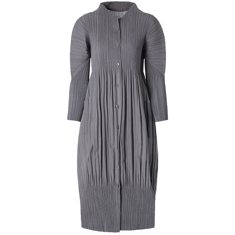 Spring Women Pleated Fashion New Tidal Lady Elegant Big Size Dresses