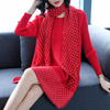 Women Pleated Long Sleeves Print pleated Fashion Good Quality Dress