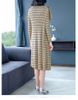 Women Pleated Spring Garment New Style Slim Loose Striped Large-size Jacket Coat