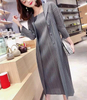 Women Pleated Fashion New Tidal Fake Two Pieces Loose Dress