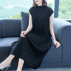 Aututmn Winter Women Pleated Fashion New Tidal Loose Big Size Popular Dress