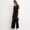 Short-sleeved Lace Suit Loose Big Size Lady Dress Spring Summer Fashion Pleated Dress
