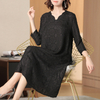Fashionable V-neck Embroidered Dress Loose Large Size New Summer Dress