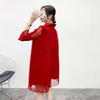 Pleated 2019 Winter New Large Women's Temperament Loose Big Size Dress