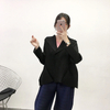 Pleated Jacket Women's Outerwear New Fall / Winter 2019 Lapel Large Size Thin Pleated Top Coat
