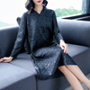 Long Sleeve Dresses Spring 2019 New Women's Dresses Retro-style Embroidery A-shaped Embossed Loose Dress