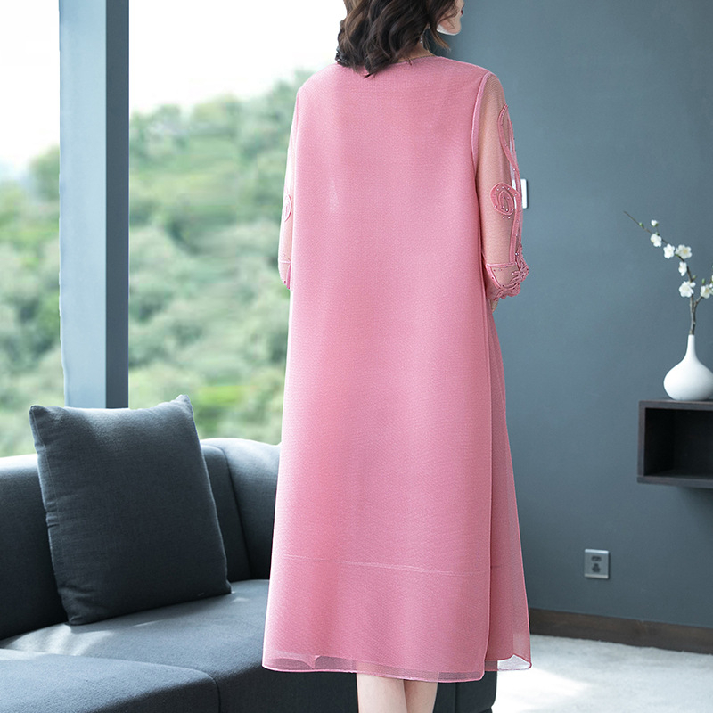 Spring Women Pleated Fashion New Tidal Dress Big Size Belly Cover Dress