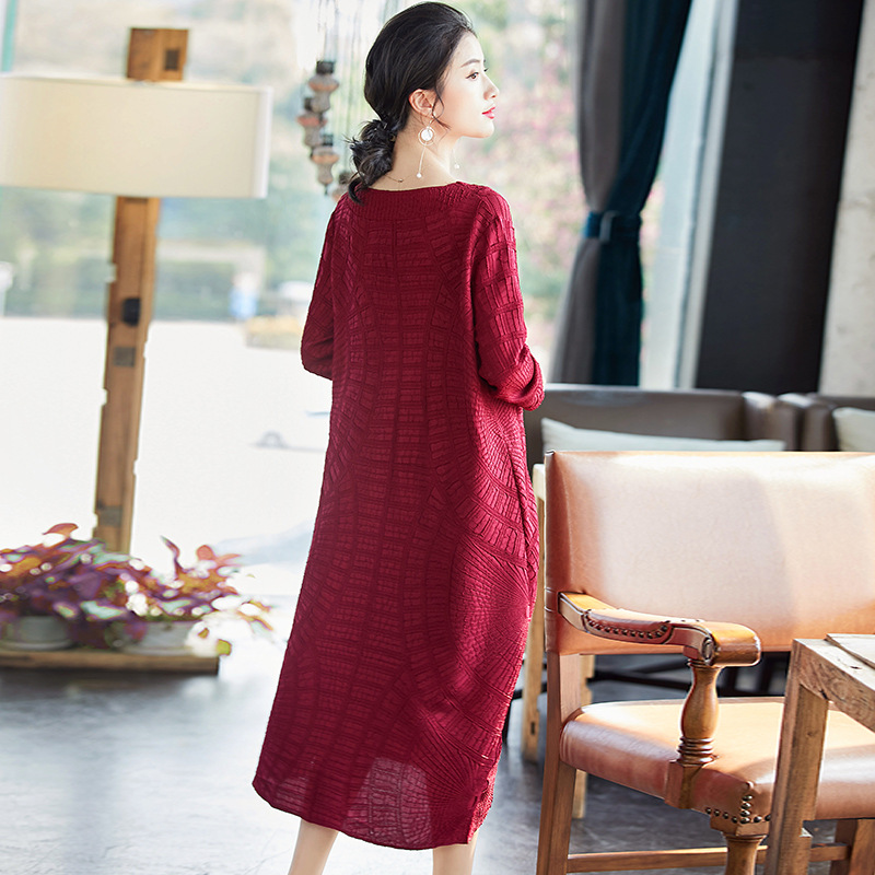 Heavy Industry Embroidery Large Pleated Dress 2020 Spring New Fashion A-line Dress