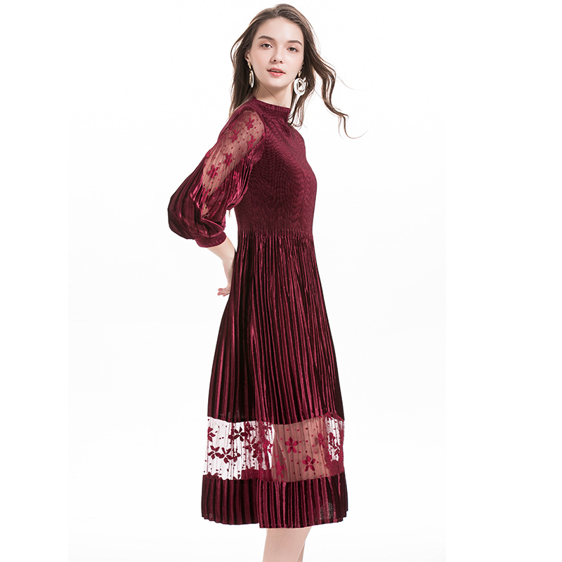 Women Pleated Fashion New Tidal Loose Big Size Popular Dress