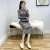 Autumn Women Pleated Fashion New Solid Color Loose Big Size Dress