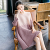 Pleated Foreign Style Large Dress New Belly Covering A-line Dress Spring 2020