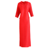 Pleated High End Foreign Style Red Dress Spring 2021 New Women's Loose Size Over Knee Length