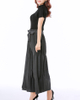 Pleated Suit Fashion Slim Pleated Solid T-shirt Loose Three-dimensional Wide Leg Pants Two Pieces Clothing Set