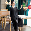 Spring 2020 New Loose Top T-shirt Large Wide Leg Pants Two Piece Pleated Women's Wear