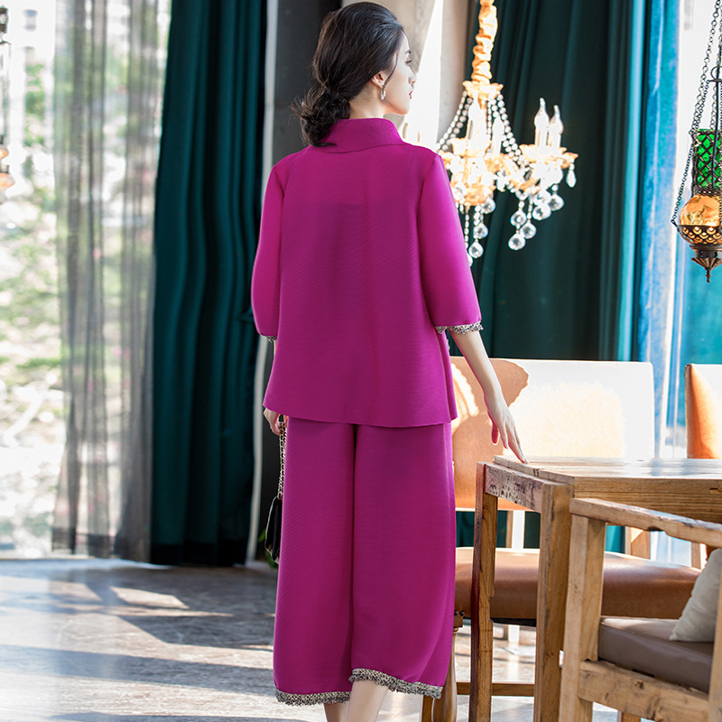Large Pleated Suit New Women's Loose Wide Leg Pants Jacket Coat Trend In Spring 2020