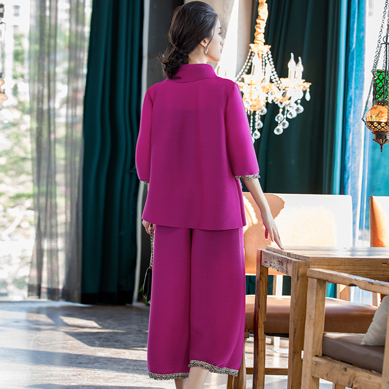 Large Pleated Suit New Women's Loose Wide Leg Pants Jacket Coat Trend In Spring 2020