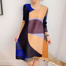 Pleated Dress Women's 2021 Summer New Age Reducing Large Size Loose And Thin Belly Covering A-line Dress