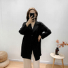 Pleated White Long Coat 2021 Summer New Commuter Loose Large Cardigan Slim Suit Windbreaker