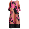 Pleated Middle Aged Mother's Print Age Reduction Dress Spring 2021 New Women's Loose Cover Belly Show Thin A Word
