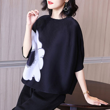 2021 Spring And Summer Casual Women's Pleated Tops Loose Blouse