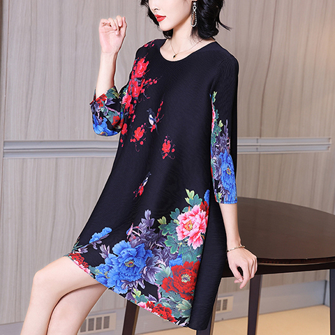 French Retro Chinese Style Modified Cheongsam Dress Spring 2021 New Women's Loose Plus Size