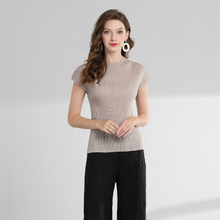 Summer Women New Pleated Loose Tops Shirts Large Size Pleated Wear