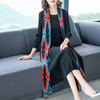 Winter Autumn Women Pleated Fashion New Dress Print Loose Big Size Dress
